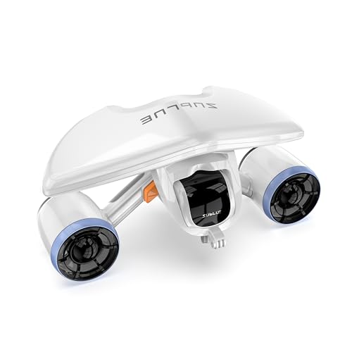 Sublue Mix Underwater Scooter with Action Camera Mount 30 Minutes 40M Waterproof Dual Motors Water Sports Swimming Pool Diving Snorkeling Water Scooter for Kids Adults (Arctic White)