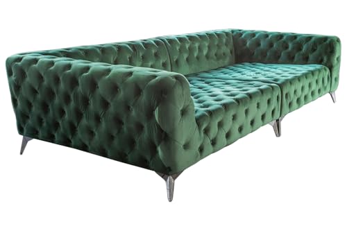 KAWOLA Big Sofa NARLA XXL Metallfüße (BxHxT) 280x70x140 I Chesterfield...