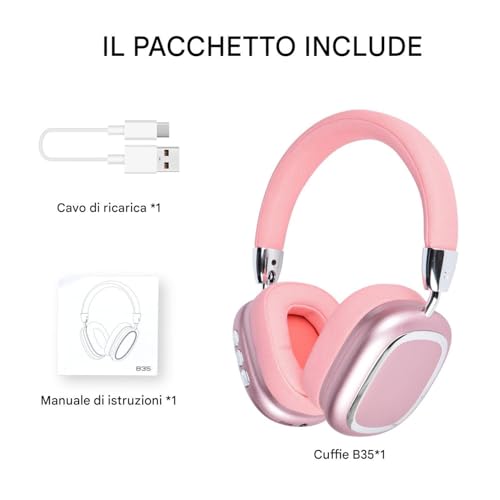Casque sans fil supra-auriculaire et microphone intégré pour streaming et sport