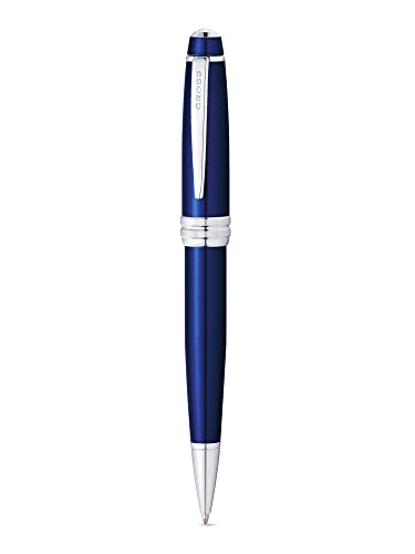 Image of Cross Bailey Blue Refillable Ballpoint Pen - Medium Point, Black Ink, Smooth Writing, Presented in a Premium Gift Box