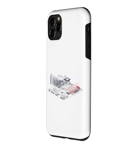 Image of RAM Card Wireframe Computer Motherboard IT Tech Geek Nerd Case for iPhone 11 Pro Max
