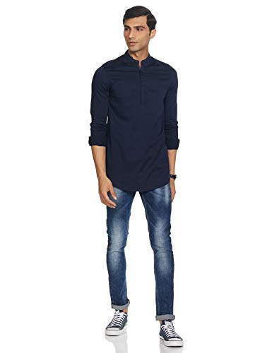 Image of Spykar Men's Solid Slim Fit Shirt