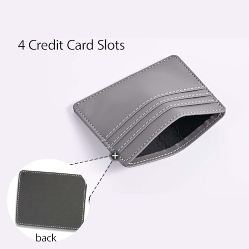 Credit Card Holder for Men with 4 Card Slots, RFID Blocking Mens Wallet Small Card Holder Wallet Ultrathin Design Business Card Holder Slim Wallet for Organize 4 Cards (Style 1, Black)3