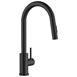 APPASO Black Kitchen Tap, WRAS Cetified Kitchen Mixer Taps with Pull Out 2 Spray Modes, High Arc 360° Swivel & Single Lever, High-Pressure Sink Faucet for Modern Kitchens