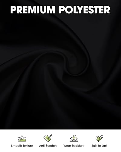 Image of Pureegg Rectangle Table Cloth 60 inch x 102 inch - Durable Polyester Tablecloth Offers Reusable & Washable Protection, Ideal for Outdoor Party, Picnic, Wedding, Banquet and Birthday, 12 Pack, Black