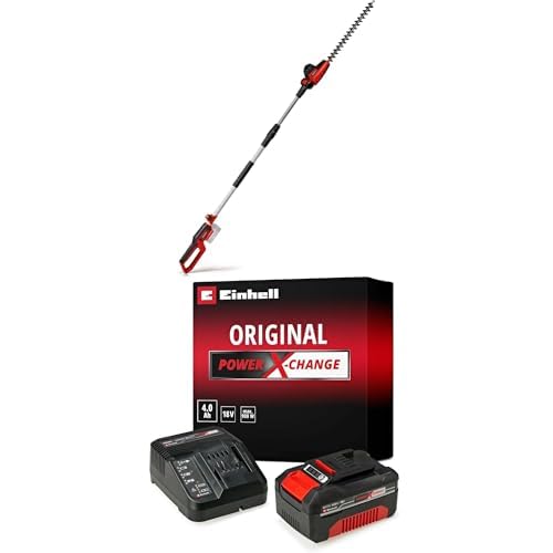Einhell Taille-haie télescopique sans Fil GC-HH 18/45 Li T-Solo Power X-Change (li-ION, 18 V, poignée Principale orientable, Bloc Moteur inclinable sur 7...