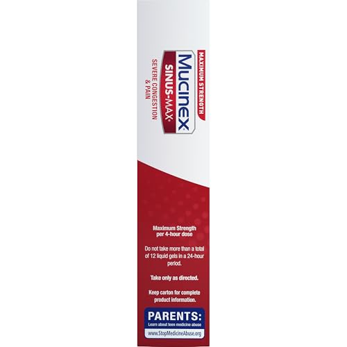 Mucinex Sinus-Max Max Strength Severe Congestion & Pain Liquid Gels, 16ct - image 9