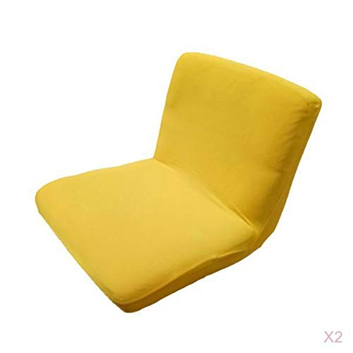 MERISHOPP® 2xYellow Spandex Stretch Low Short Back Chair Cover Bar Stool Cover |Home & Garden | Furniture | Slipcovers-image-7