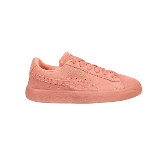 PUMA Kids Girls Suede Classic Mono Gold Lace Up Sneakers Shoes Casual - Black, Gold