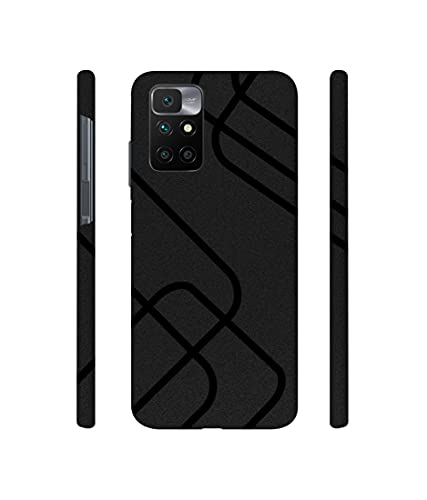 Image of Zig-Zag Black Line Design 3D Printed Hard Back Case Cover for Mi Redmi 10 Prime