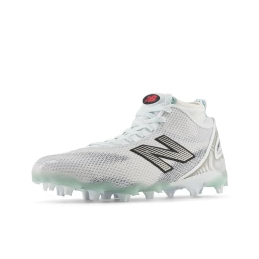 New Balance Men's FreezeLX V5 Lacrosse Shoe, White/Black, 10.5