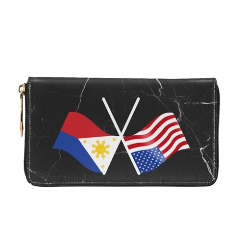 American And Philippines Flag Wallet Card Bag3