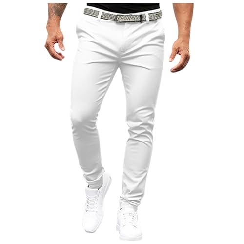 Bauzuoyo Pantalon d'affaires pour homme à taille extensible à flatfront, coupe slim classique - Pantalon confortable et pratique en stretch pour homme pour...