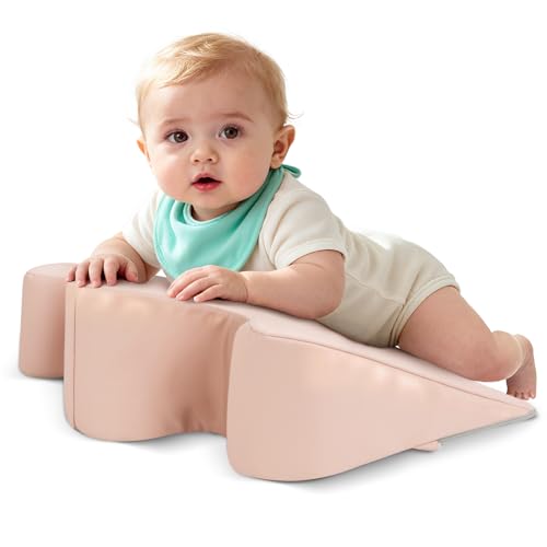 Image of EKEPE Tummy Time Prop for Baby Gas, Colic Relief & Burp, Nursing Reflux Prop for Feeding, Neck, Shoulder and Body Support, Activity Support Pillow for Newborns and Infant 0-12 Months - Pink