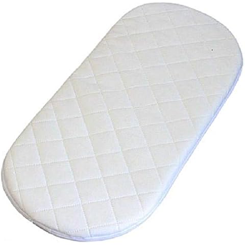 Casa D'Or 80 x 33cm Quilted Breathable Foam Moses Mattress Pram Basket Baby Mattress Rounded Ends Cover