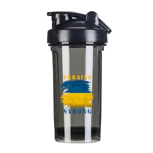 Ukrainians Strong 18 Ounce Shaker Cup,Fashion Theme Pattern Shaker Bottle Leak-proof Workout Shake Bottles 500ML/18 oz Perfect for Pre Workout-2-1