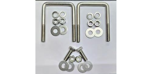 Generic Boat Trailer Aluminum Crossmember Complete Stainless Steel Installation Kit, CMV80K
