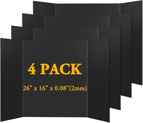 AKONEGE 4PCS Medium Trifold Poster Board 26