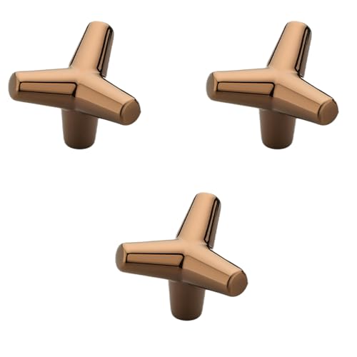 Image of Y Shape Knob for Drawer /Decorative Knobs and Pulls /Drawer Knob /Door Knobs for Drawers (Zinc /PVD Rose Gold Finish) Pack of 3-| 3 Years Warranty |