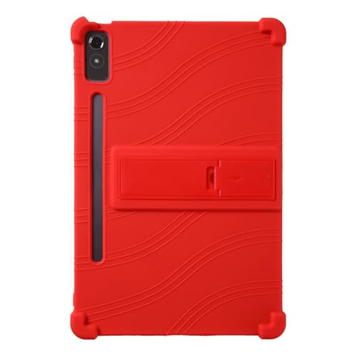 Étui Lenovo Idea Tab TB336FU TB336ZU en silicone rouge avec support de table amovible