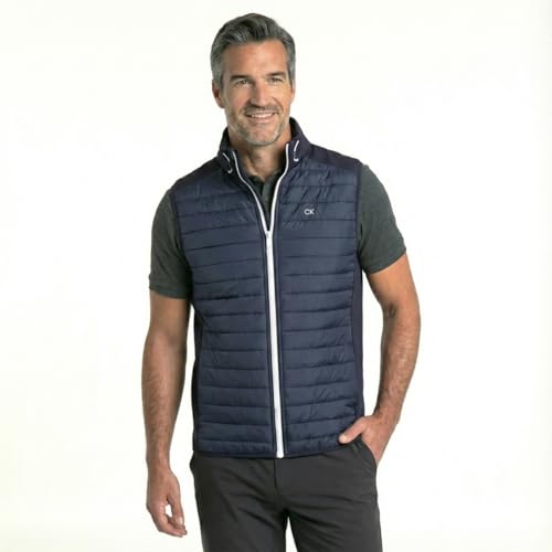 Calvin Klein Herren Hybrid Gilet - Navy - L.