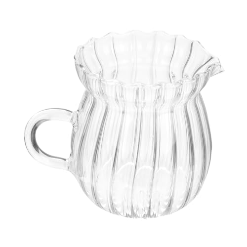 STOBAZA Glass Milk Creamer Pitcher Home Accessory for Christmas Housewarming Day Small Milk Pitcher Odorless Material