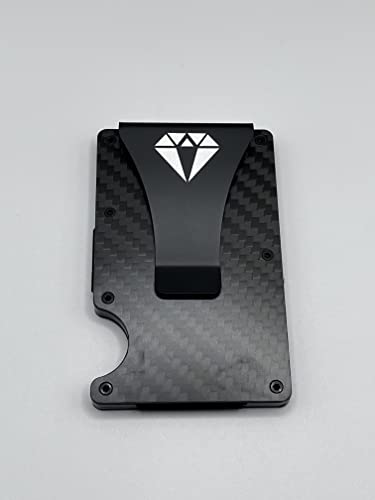 Eazy Minimalist Slim Wallet for Men - RFID Blocking Gun Metal Card/Cash Holder (Carbon Fiber, black)2