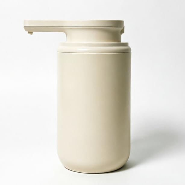 LAOPAO ソープディスペンサー 自動 泡 ステンレス鋼製 2段階 手洗い オートディスペンサー 充電式 ハンドソープディスペンサー 食器洗剤 ハンドソープ 台面 トイレ キチン シルバー X20-metal-beige