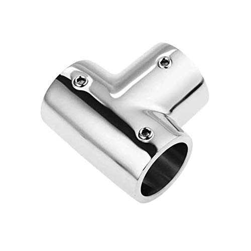 90 Grado 1 pulgada de 3 vías de tubo de acero inoxidable 316 Material de la tubería de conexión de tubería marina de 3 vías Accesorios Hardware Kayak Pesca Rafting Esquí Camping Playa Accesorios