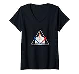donna nasa artemis 1 em-1 toppa sls orion moon mars 2024 vintage maglietta con collo a v
