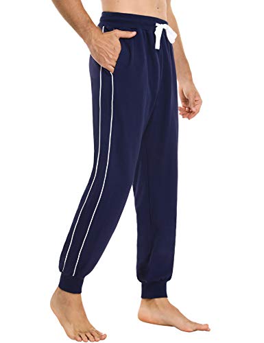 Sykooria Pantalones Largos Deportivos para Hombre Pantalón Chándal de Algodón Otoño Invierno Jogger de Cintura Ajustable con Bolsillo Fitness Correr Casual