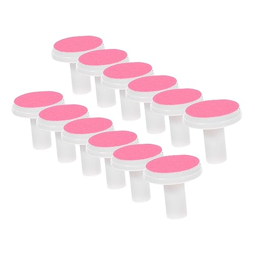 VALICLUD 12Pcs Nail Grinding Pads Replacement Heads for Electric Nail Trimmer Nail File Accessories Safe and Gentle for Nails for Months