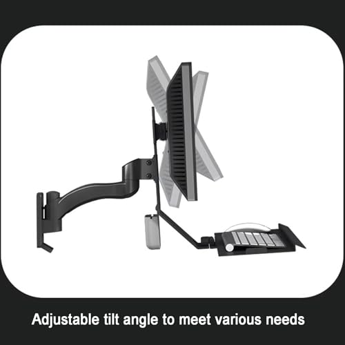Support mural pour moniteur et clavier de bureau assis-debout