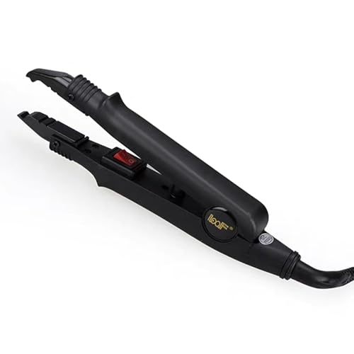 UMIWE Appareil de Chauffage pour Extensions de Cheveux, Plaque Chauffante Revêtue de Téflon, Outil Professionnel pour Coiffure et Extensions Capillaires(Noir,...