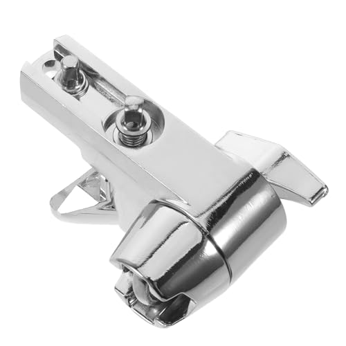 Abrazadera ajustable de metal para cowbell Happyyami para soporte de batería, sujeción resistente y flexible color plateado miniatura 1