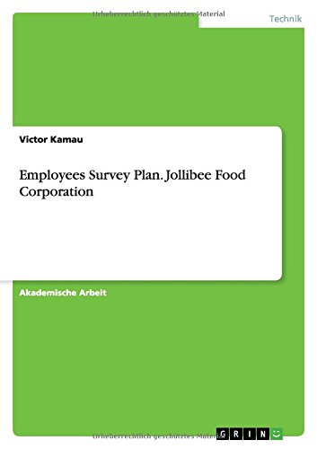 Employees Survey Plan. Jollibee Food Corporation