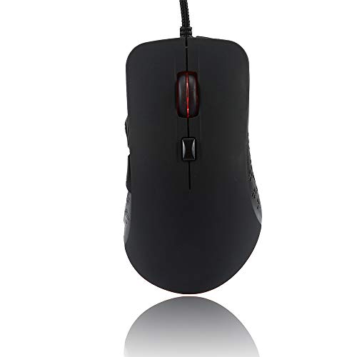 ZTLY Wired Juego del ratón 2400dpi del ratón con el Calentador Ligera 7 Botones programables Compatible para PC/Mac