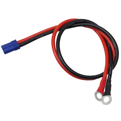 EC5 a O Terminal Cable de extensión de alimentación 10AWG 2 Core 0.5m con alambre de cobre estañado para aplicaciones de batería de vehículos 12 24V