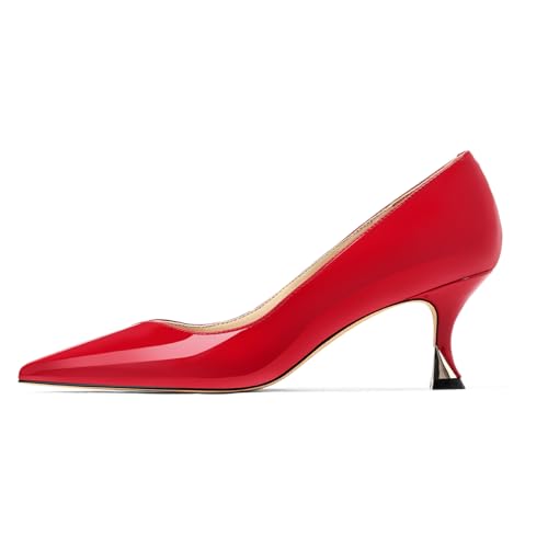 Image of Women Low Kitten Heels Women's Dressy Pumps Pointed Closed Toe Elegant Wedding Pumps Formal Work Office Comfortable Shoes Classic Pumps for Women