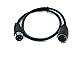 SYSTEM-S S-Video Kabel 50 cm Din 4 Pin Stecker zu Buchse in Schwarz
