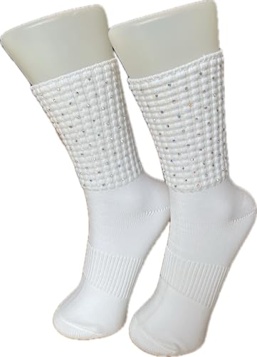 Irish Dance Socks with Crystals - Competition Length