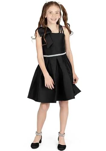 Girls Satin Interview Dress One Shoulder Short Pageant Dress Princess Formal Party Ball Gowns PT1532