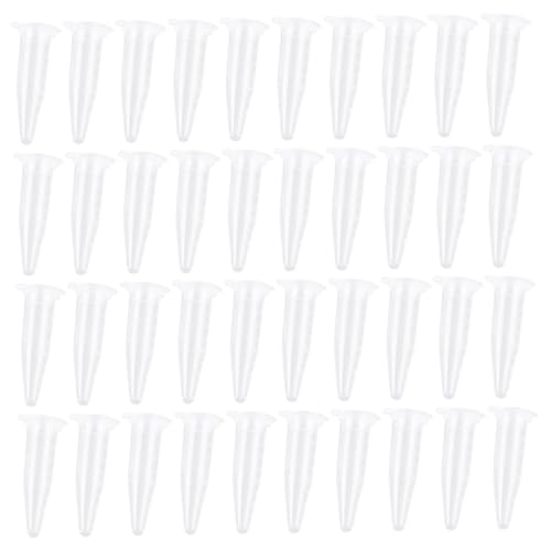 HOMOCONO 1000 Pcs Clear Test Tube Sample Storage Containers Sample Bottles Color Comparison Tube Microcentrifuge Lab Tubes Microcentrifuge Vials Tubes Drying Tube Plastic