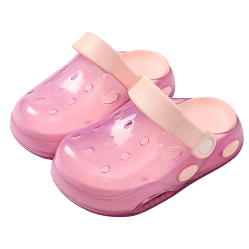 Drecage Toddler Kids Jelly Clogs Sandals - Ultra-Soft TPE Water Shoes Clogs with Removable EVA Insole Non-Slip Lightweight Summer Garden Beach Pool Shoes for Boys & Girls
