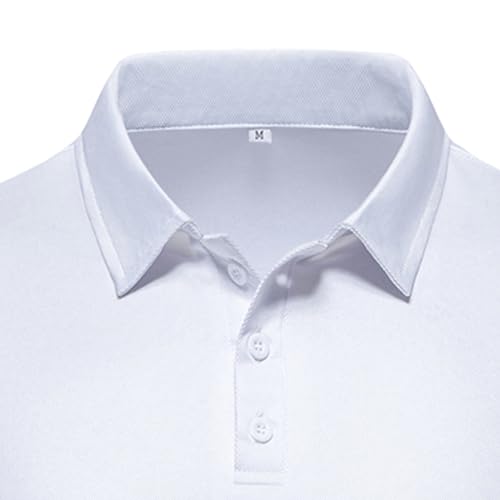 Men's Polo Shirts Summer Short Sleeve Golf Shirt for Men 3 Button Collar T-Shirt Dry Fit Casual Work Athletic Tee Shirts3
