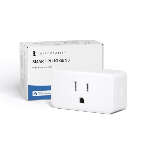 THIRDREALITY Smart Plug Gen3,Precise Real-time Power Monitoring,15A Outlet, Enhanced Zigbee Repeater,ETL Certified,ZigBee Hub Needed,Work with Home Assistant,Compatible Echo Devices and SmartThings