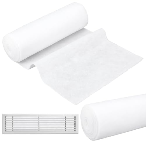 OLYCRAFT Rollo de material filtrante de 4,5 m para entradas de aire, ancho 600-615 mm, rollos de material filtrante electrostático para HVAC AC calefacción, tomas de aire y rejillas (grosor 0,4 mm)