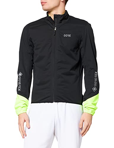 GORE Wear C5 Giacca da ciclismo per uomo GORE-TEX, L, Nero Giallo neon