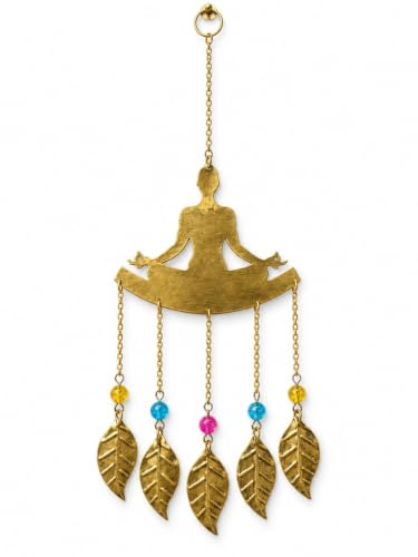 Image of DULI Metal Windchime Wall Hanging, Feng Shui, Wall Art, Wall Decor, PositiveVibes, Rustic Wall Hangings, Wall Art, Diwali Decor, Home Decor, Positive Vibes (Metal-BuddhaLeafHnaging)