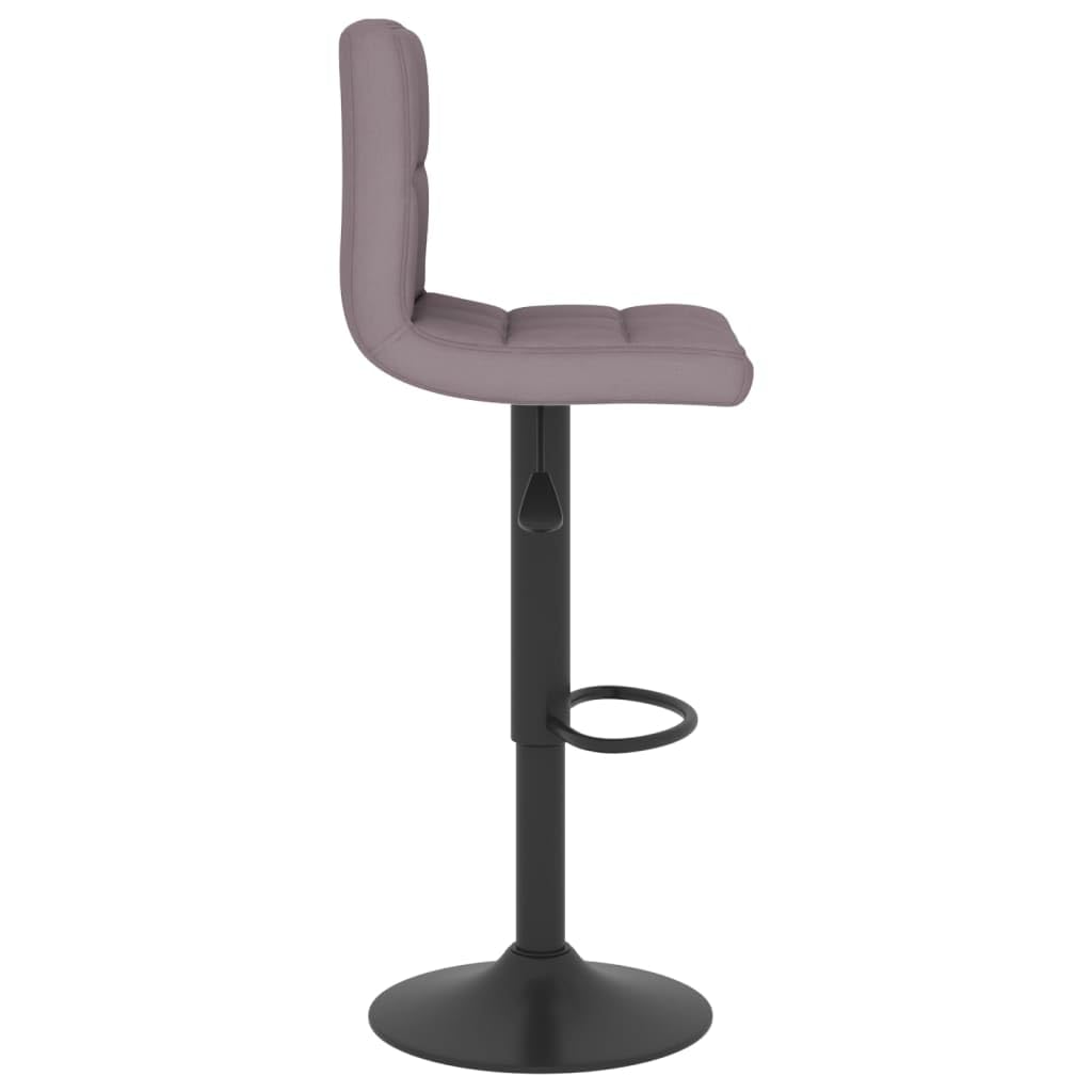 Taburete de bar con reposapiés, giratorio 360 grados, de tela suave, altura regulable mediante muelle de gas, estructura de acero cromado estable, máx. 110 kg